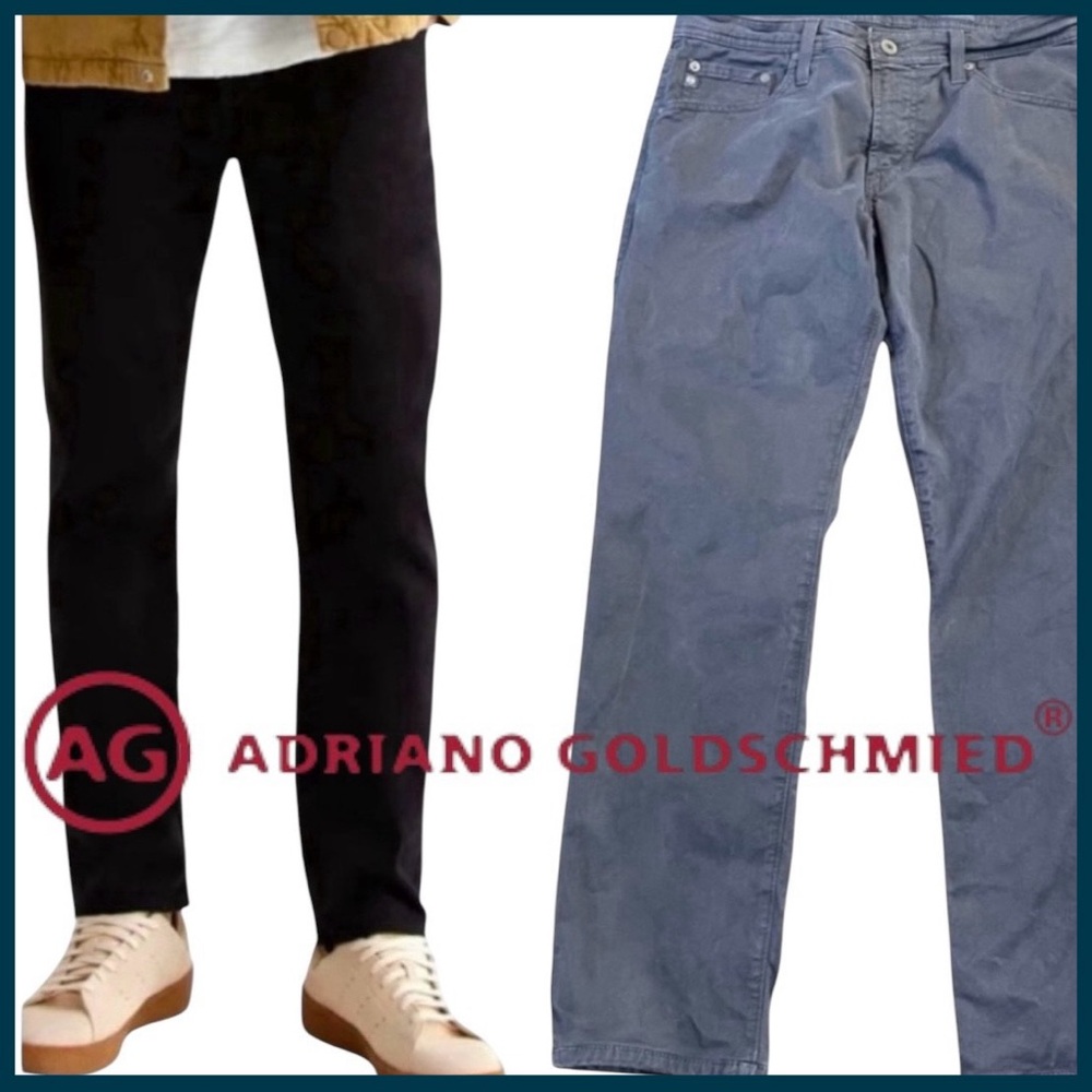 AG The Tellis Sueded Modern Slim Black Jeans (32x29)